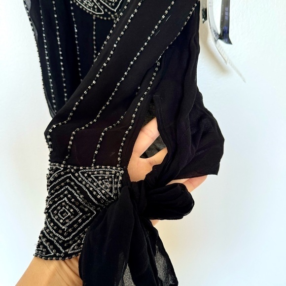New! Adrianna Papell Beaded Tank, Size S, black - Picture 4 of 13